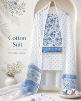 Elegant Cotton Suit with Dupatta