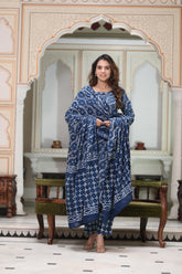 Women's Cotton Suit | Premium Cotton Kurta Pant Dupatta Set