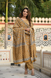 Women's Cotton Suit | Premium Bagru Hand Block Printed