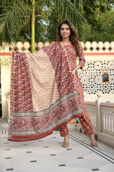 Women's Cotton Suit | Handcrafted Bagru Block Print