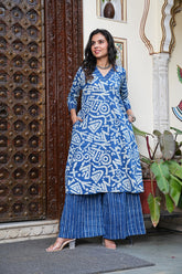 Women's Kurti Palazzo Set | Designer Bagru Print Collection