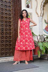 Women's Kurti Palazzo Set | Relaxed Fit Cotton Outfit