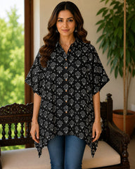 Women's Pure Cotton Short Kaftan Shirt | Handcrafted Collection