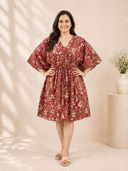 Women's Premium Ethnic Cotton Short Kaftan