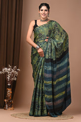 Exclusive Natural Dye Ajrakh Modal Silk Saree