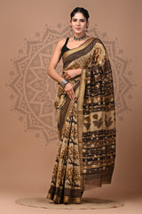Exclusive Hand Block Maheshwari Silk Saree