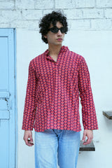 Men's Ethnic Hand Block Print Cotton Kurta
