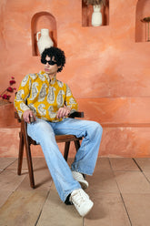 Authentic Hand Block Printed Pure Cotton Short Kurta for Men