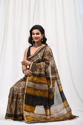 Authentic Bagru Print Chanderi Silk Saree – Premium Quality