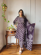 Women's Cotton Suit | Bagru Print Cotton Kurta Set
