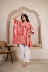 Women's Designer Pure Cotton Kaftan Co-Ord Set