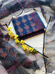 Women's Kota Doria Suit | Cotton Bottom with Designer Dupatta
