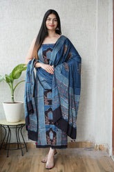 Ajrakh Modal Suit Set | Premium Modal Kurta & Dupatta