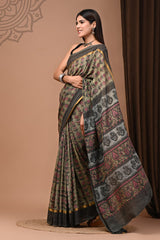 Assam Silk Saree β Elegant Hand Block Print Designer Saree with Blouse
