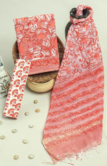 Cotton Suit With Kota Dupatta – Elegant Hand Block Printed Collection