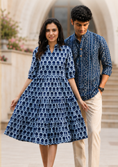 Blue Bloom Couple Combo dress