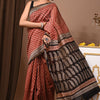 Elegant Handcrafted Chanderi Silk Saree – Indigo Tie-Dye with Golden Border