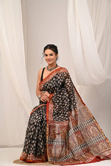 Handcrafted Chanderi Silk Saree – Traditional Design with Fine Detailing