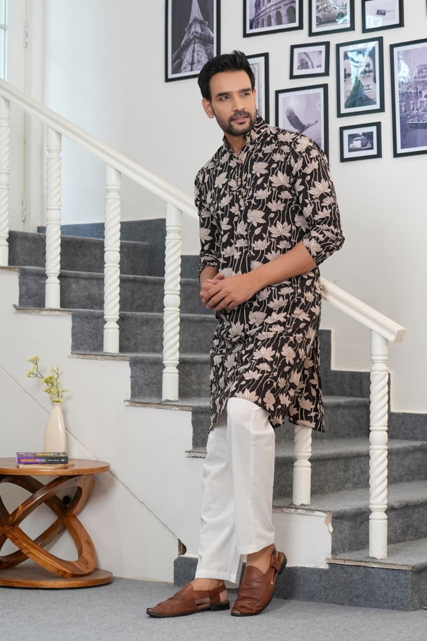 Men's Kurta | Pure Cotton Ethnic Long Kurta for Men