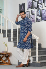 Men's Kurta | Heritage Hand Block Printed Cotton Kurta