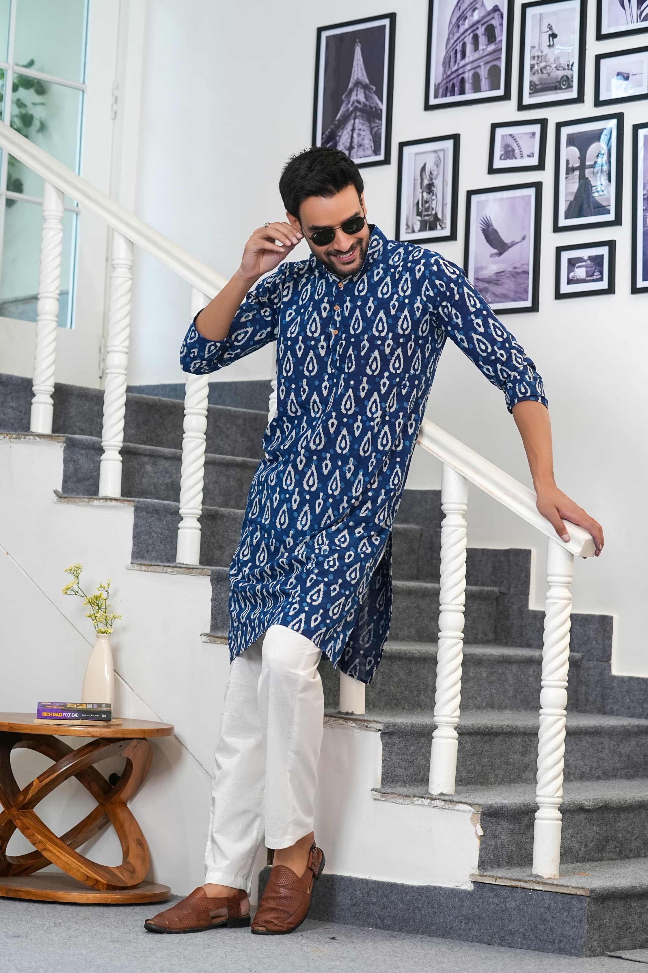 Men's Kurta | Heritage Hand Block Printed Cotton Kurta