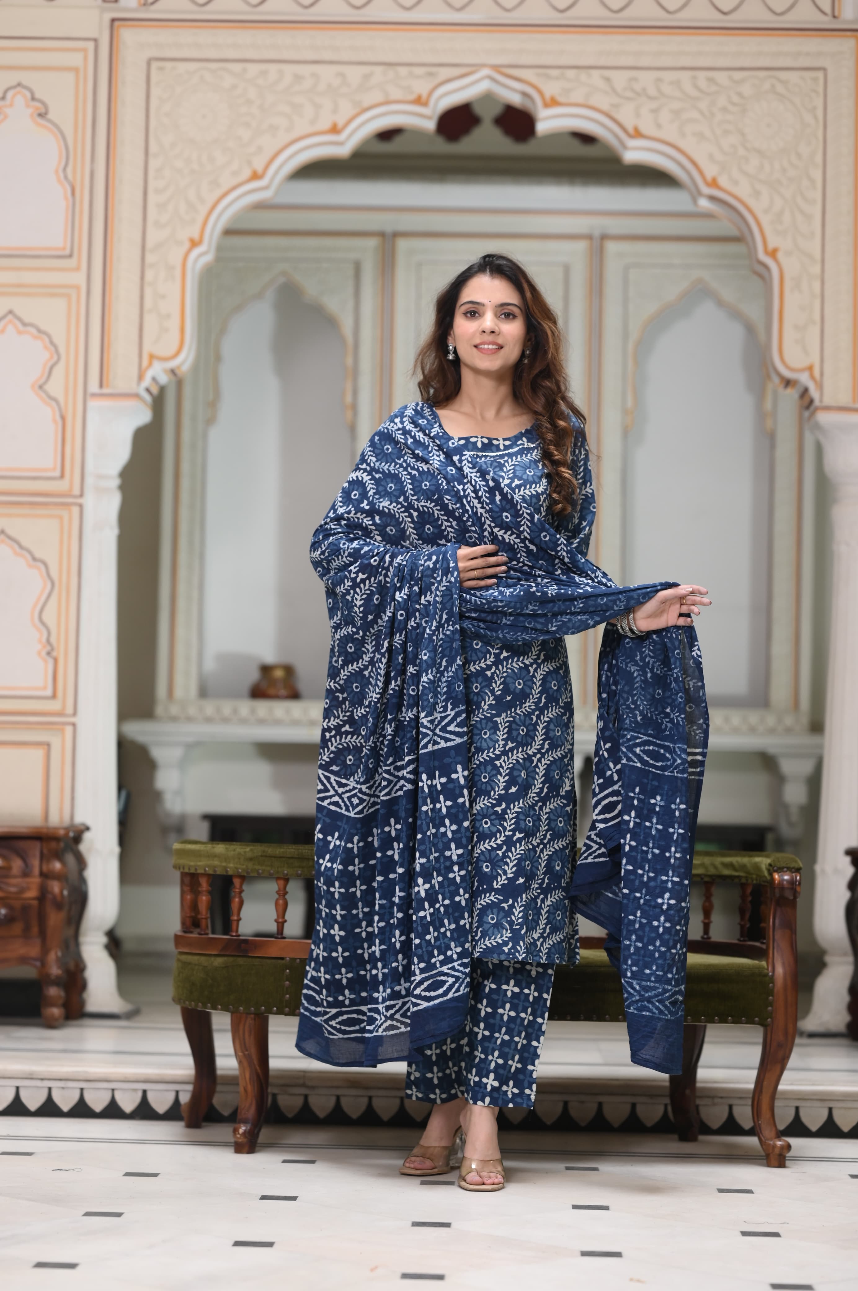 Women's Cotton Suit | Premium Cotton Kurta Pant Dupatta Set