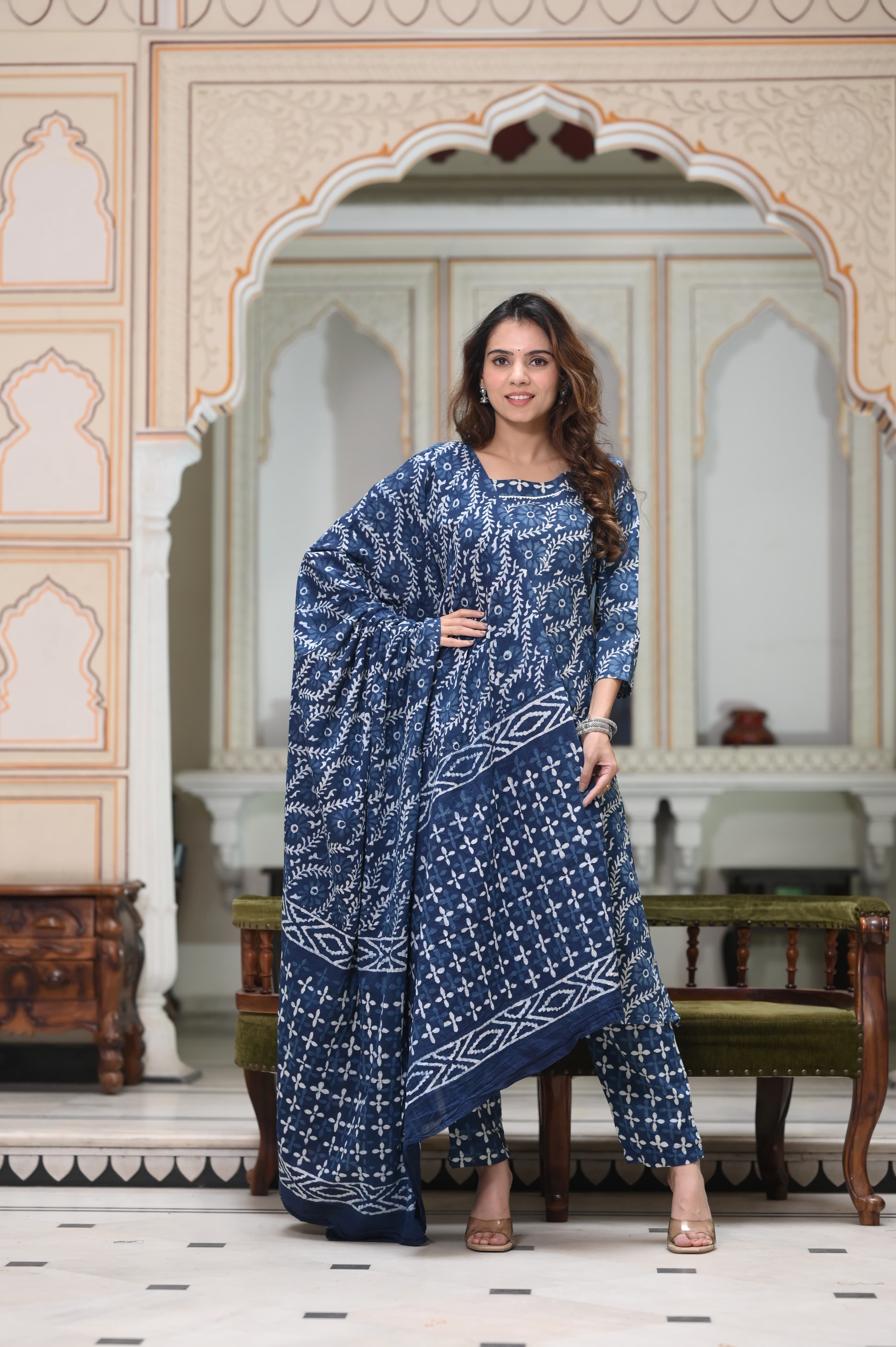 Women's Cotton Suit | Premium Cotton Kurta Pant Dupatta Set