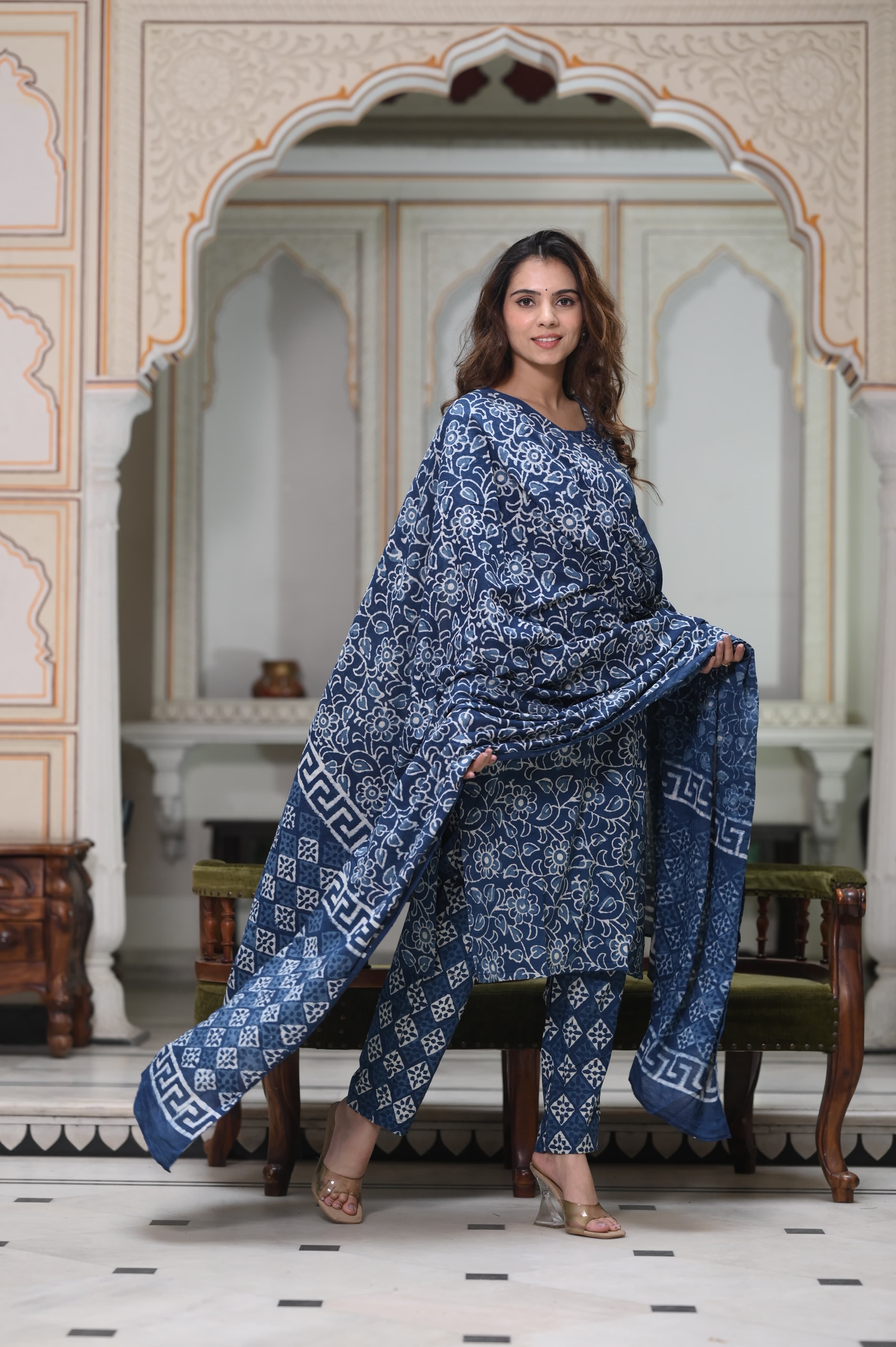 Women's Cotton Suit | Premium Cotton Kurta Pant Dupatta Set