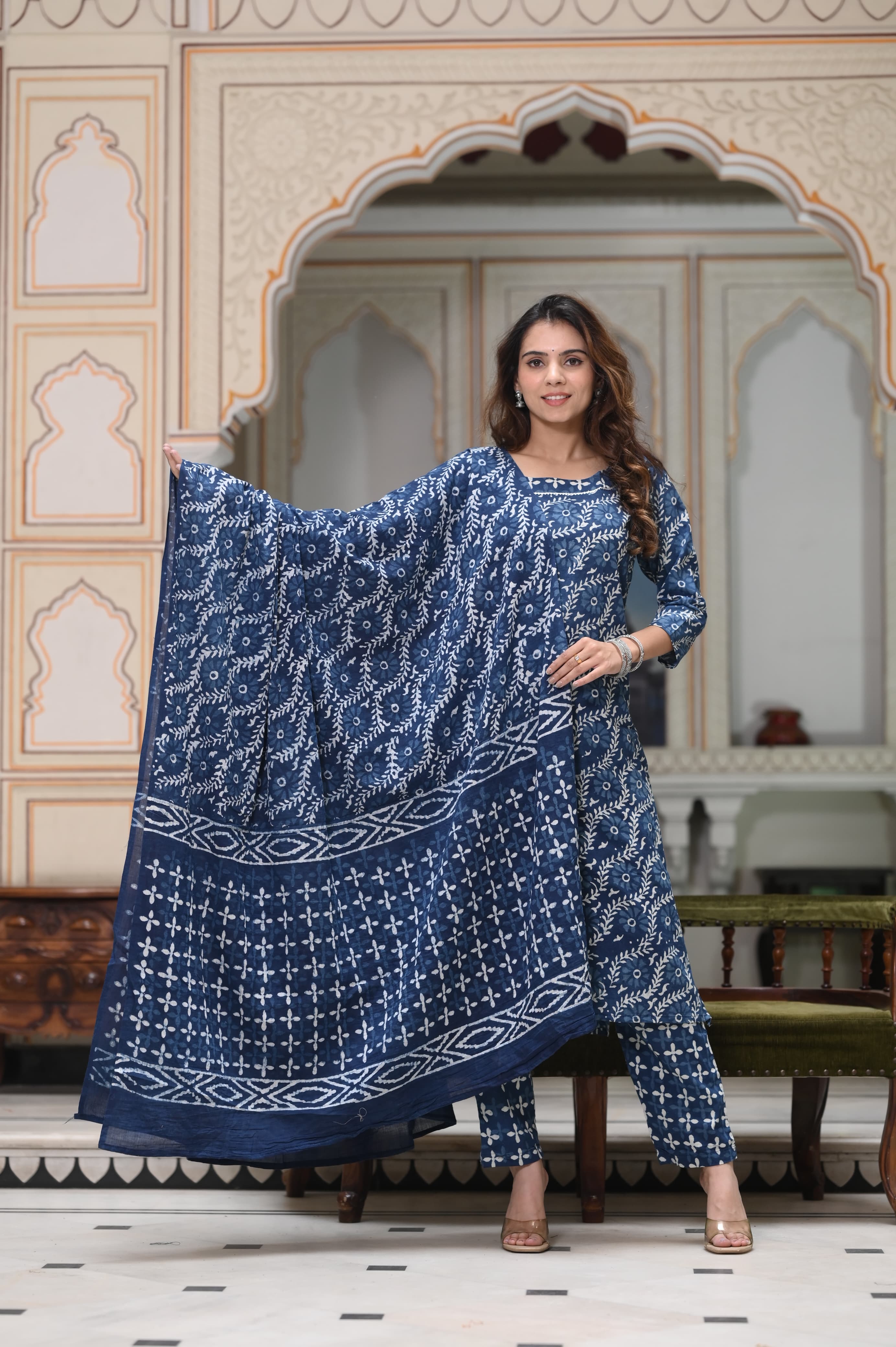 Women's Cotton Suit | Premium Cotton Kurta Pant Dupatta Set
