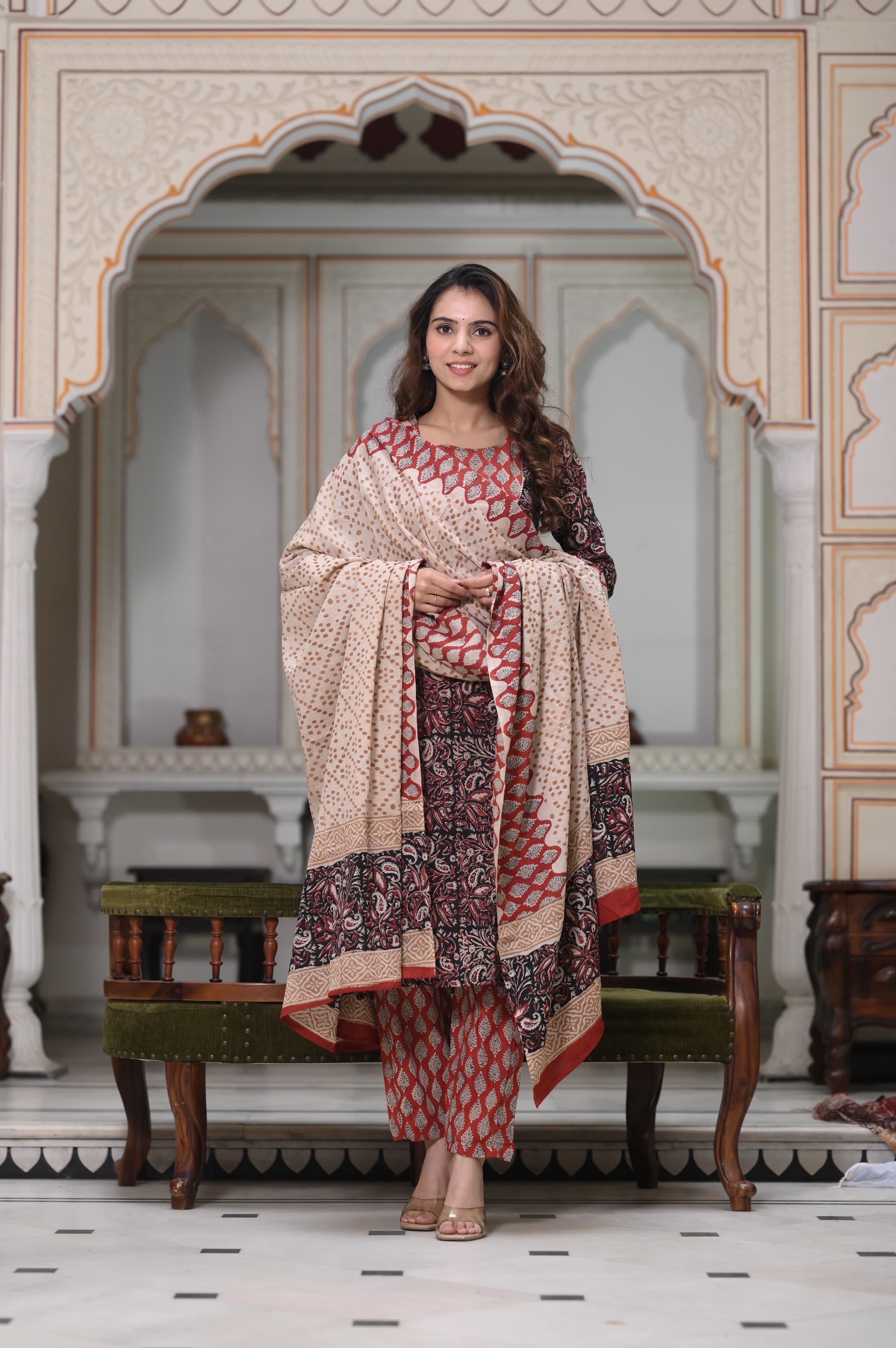 Women's Cotton Suit | Jaipur Bagru Hand Block Print
