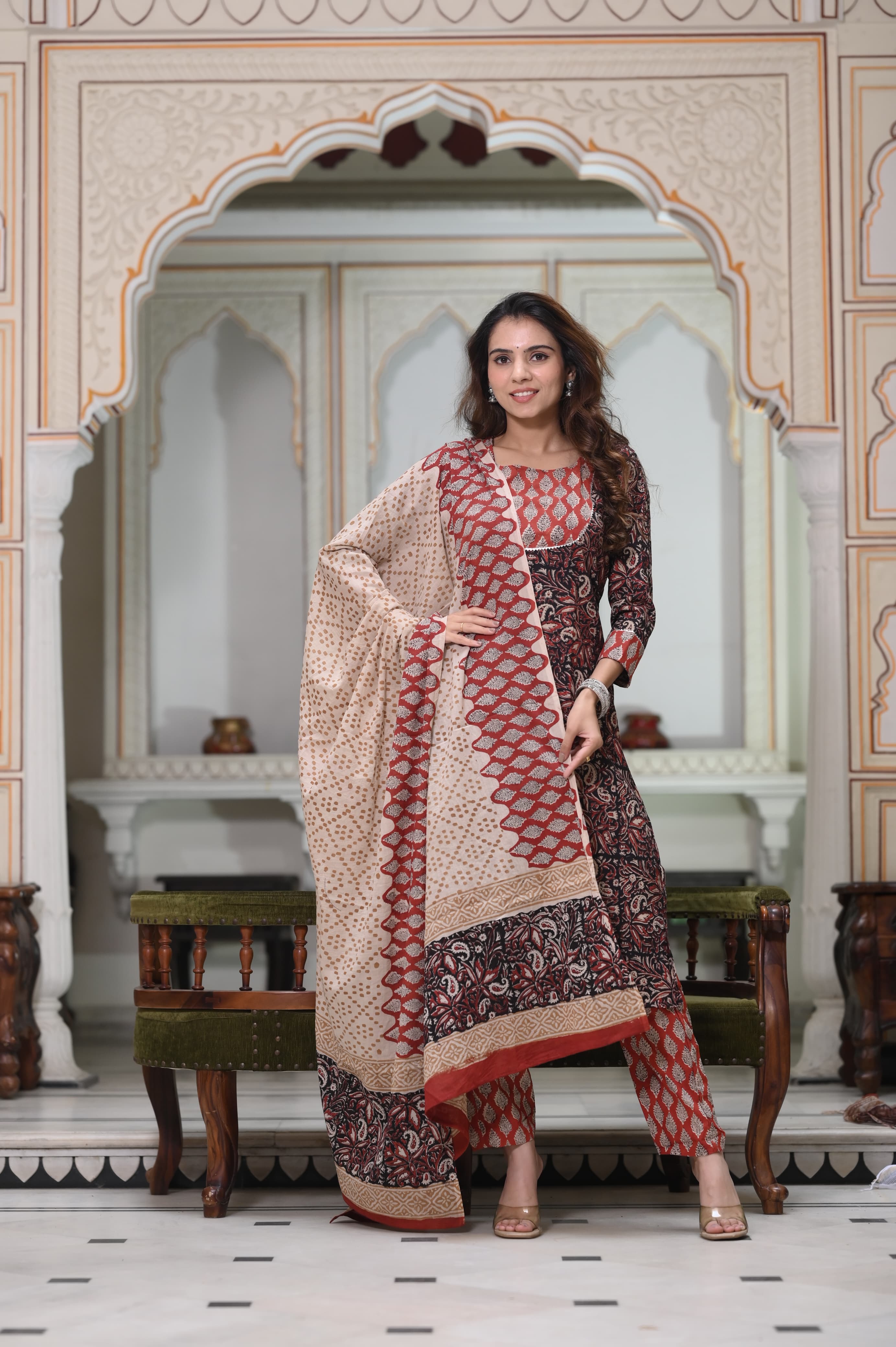 Women's Cotton Suit | Jaipur Bagru Hand Block Print