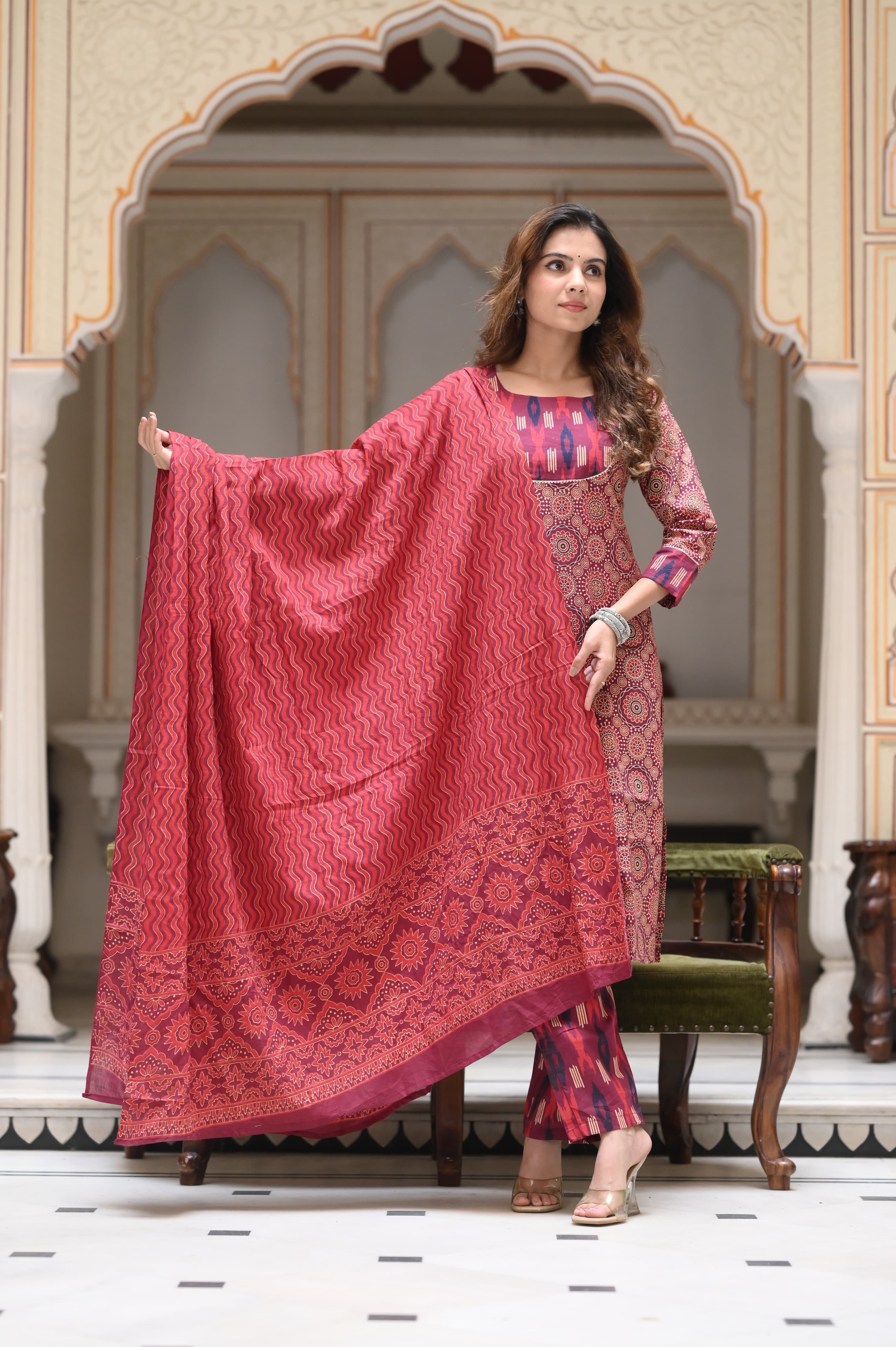 Women's Cotton Suit | Bagru Hand Block Printed Office Wea
