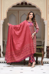 Women's Cotton Suit | Bagru Hand Block Printed Office Wea