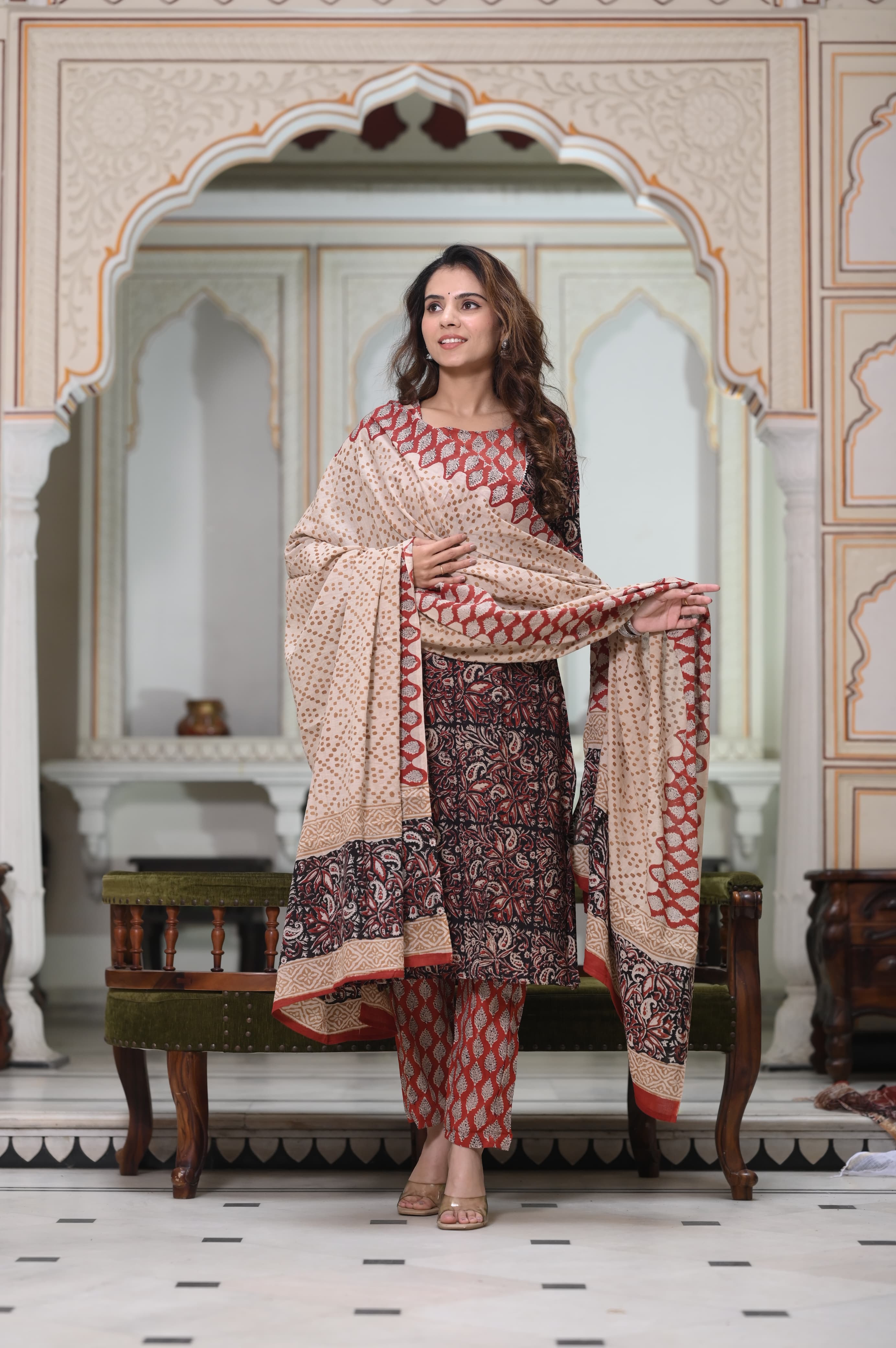 Women's Cotton Suit | Jaipur Bagru Hand Block Print