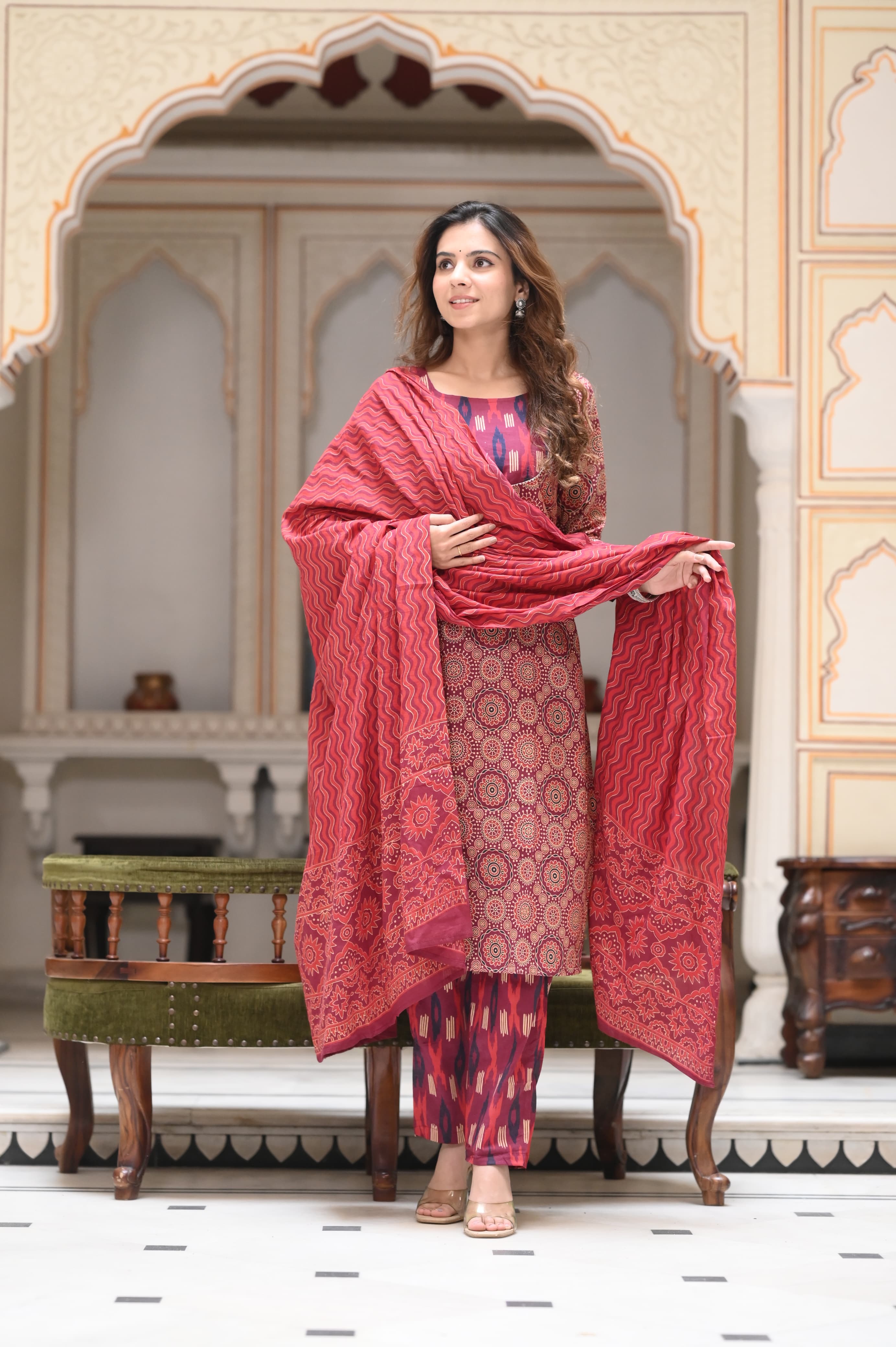 Women's Cotton Suit | Bagru Hand Block Printed Office Wea