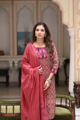 Women's Cotton Suit | Bagru Hand Block Printed Office Wea