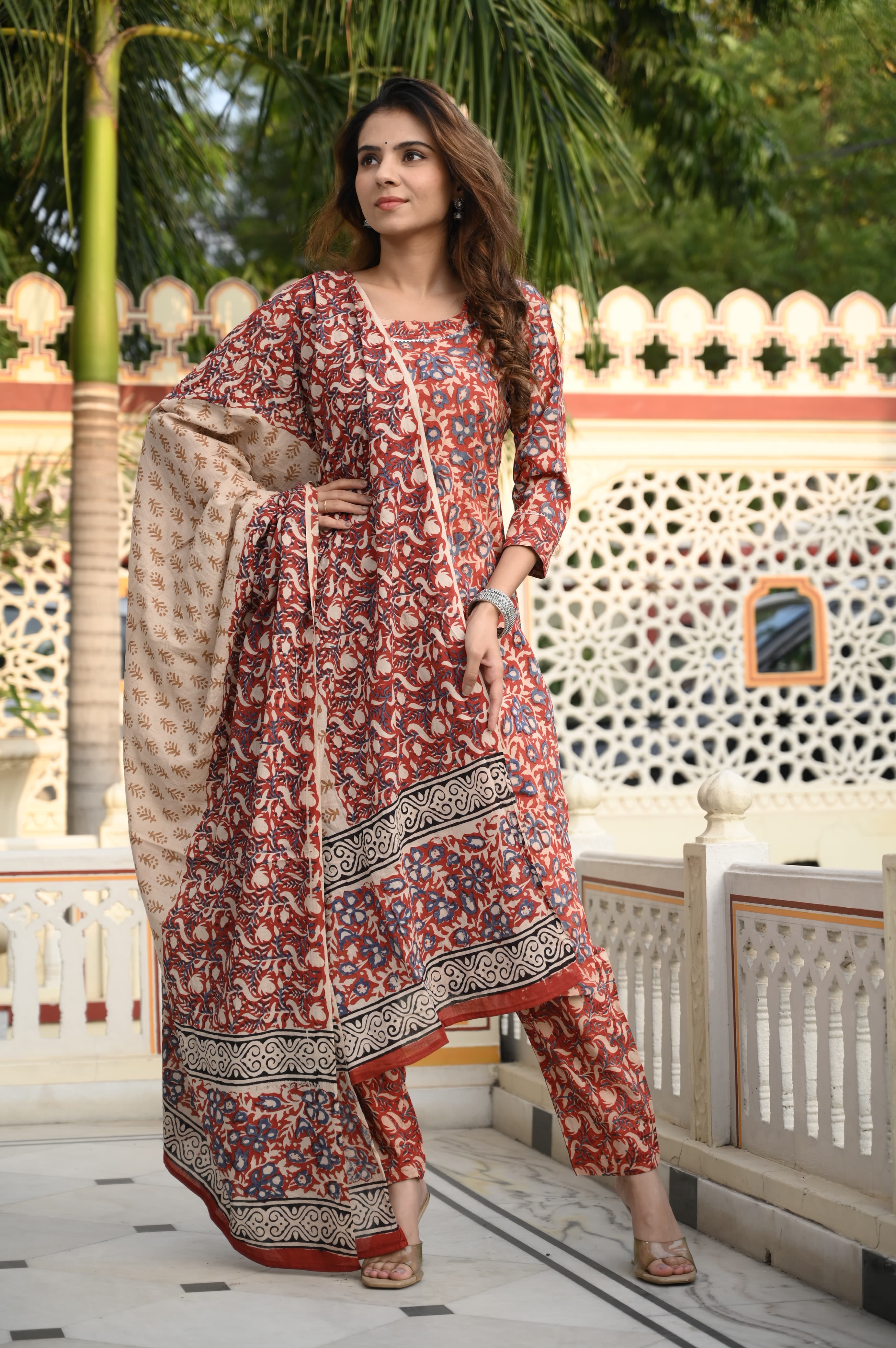 Women's Cotton Suit | Handcrafted Bagru Block Print