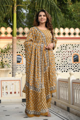 Women's Cotton Suit | Premium Bagru Hand Block Printed