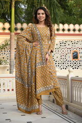 Women's Cotton Suit | Premium Bagru Hand Block Printed