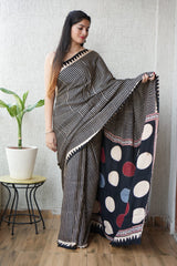 Exclusive Ajrakh Vanaspati Modal Silk Saree