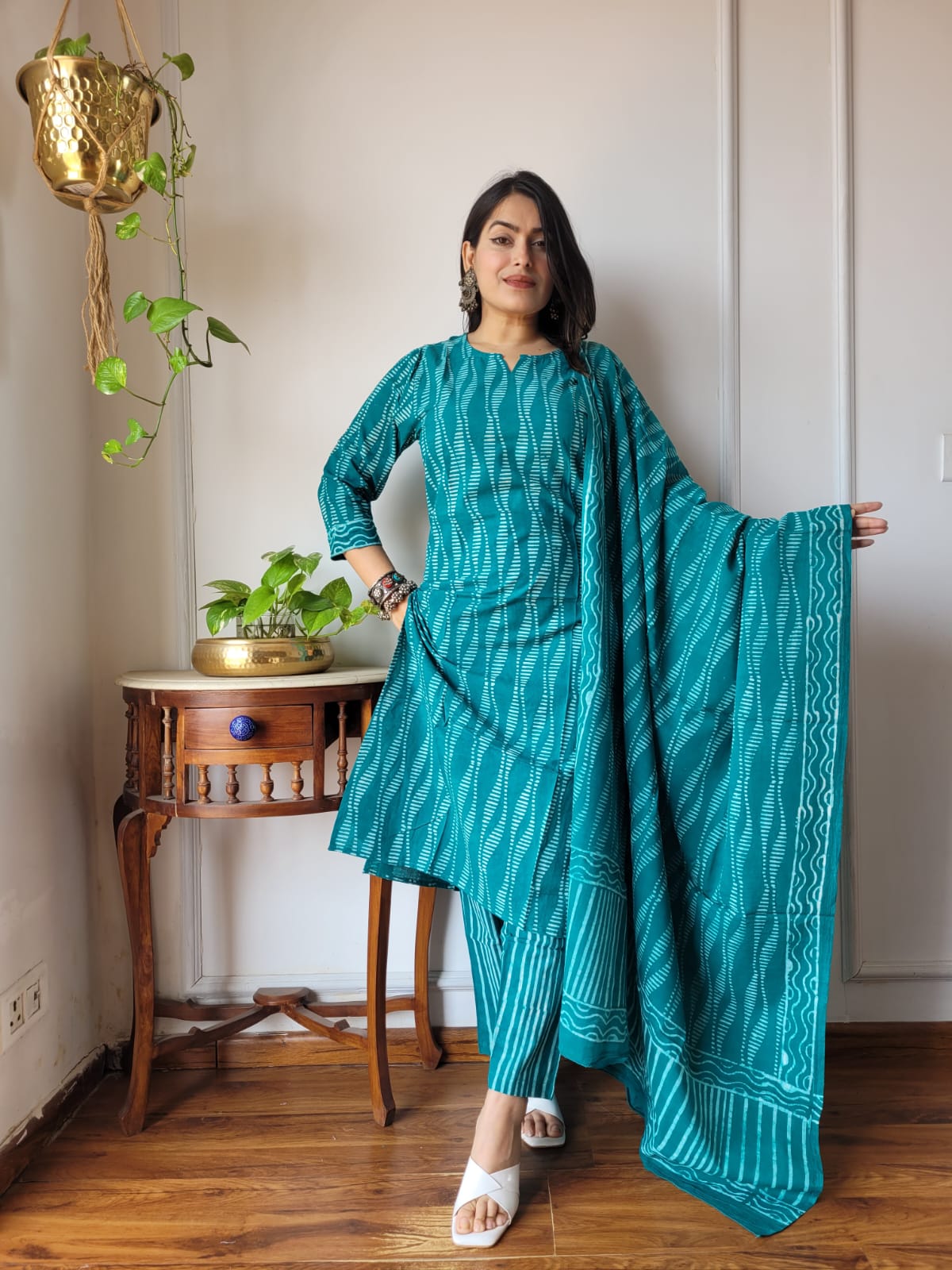 Women's Cotton Suit | Elegant Cotton Office Wear