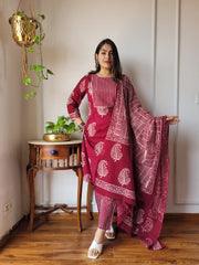 Women's Cotton Suit | Classic Bagru Block Print