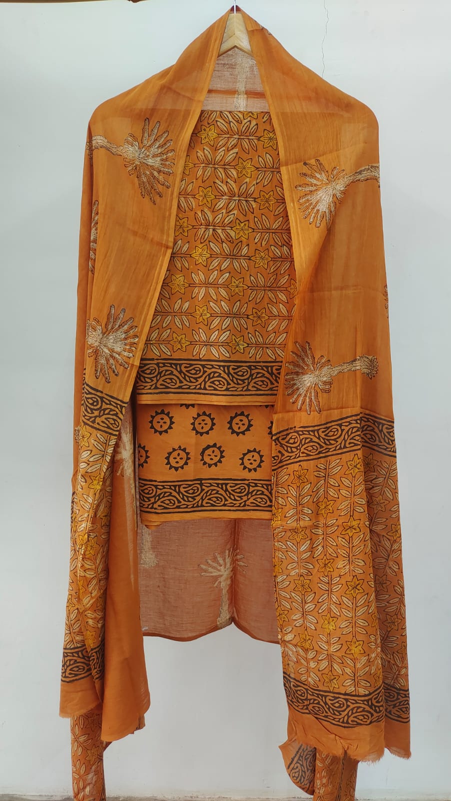Elegant Ajrakh Printed Cotton Dress Material