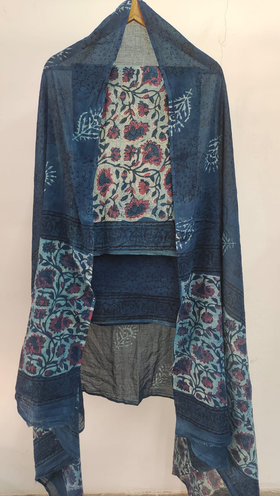 Elegant Ajrakh Printed Cotton Dress Material