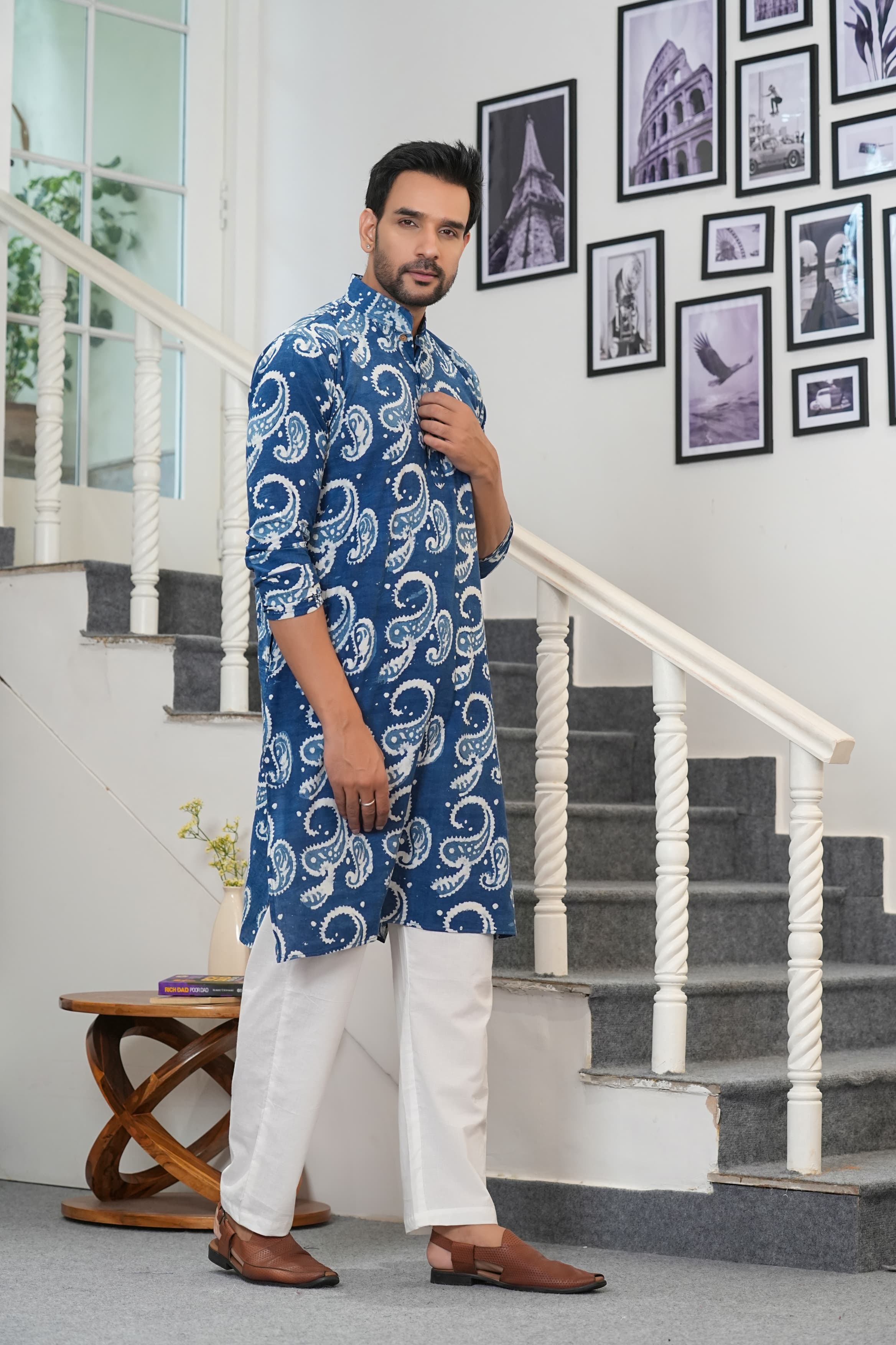 Men's Kurta | Authentic Bagru Hand Block Print Collection