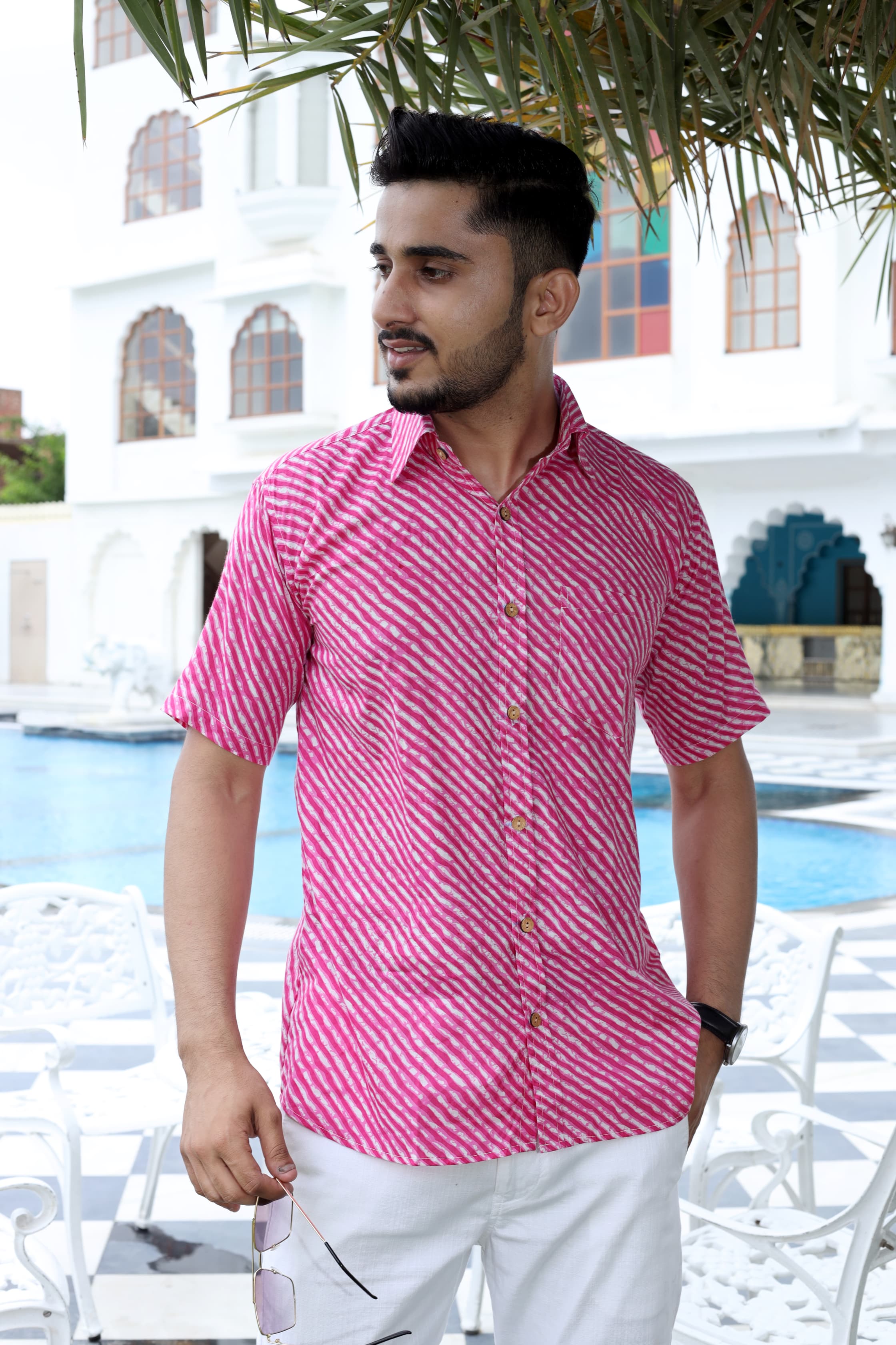 Men's Shirt | Breathable Hand Block Printed Cotton