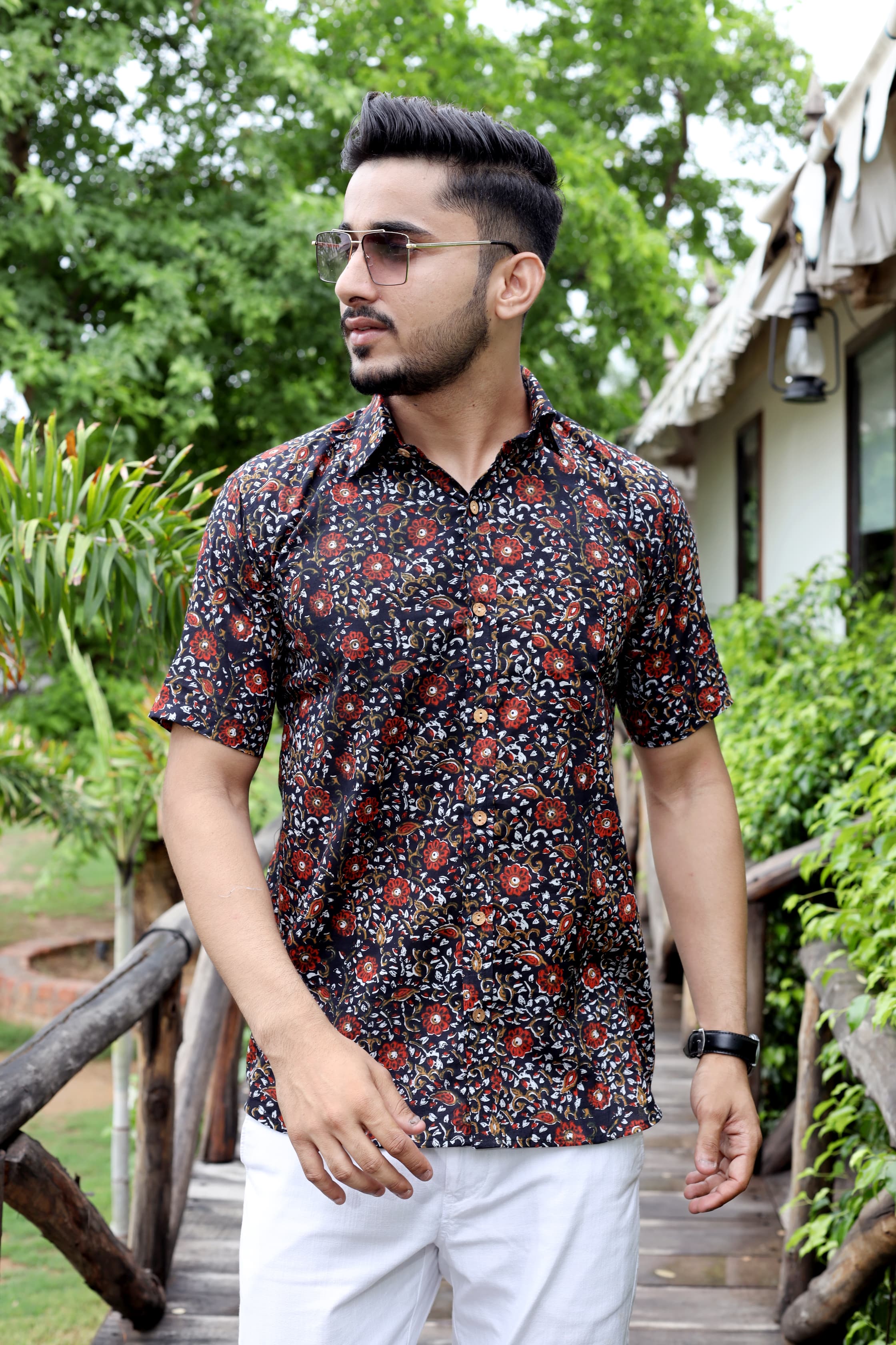 Men's Shirt | Designer Bagru Print Cotton Shirt