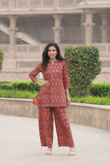 Handblock Kurti Plazo Set – Summer Special Dress
