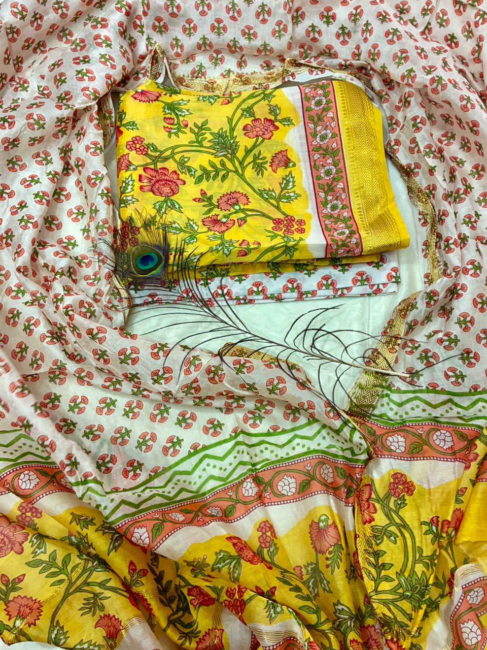 Women's Maheshwari Suit | Premium Unstitched Suit Set