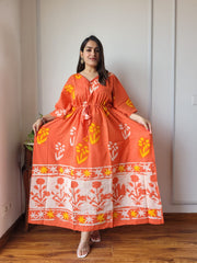 Women's Long Kaftan | Free Size 36–52 | Pure Cotton